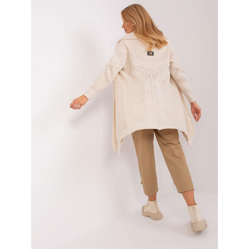 Dámská vesta kostkovaná OCH BELLA světle béžová 