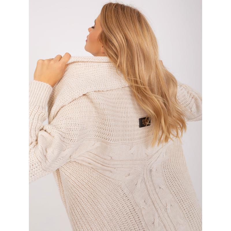 Dámská vesta kostkovaná OCH BELLA světle béžová 