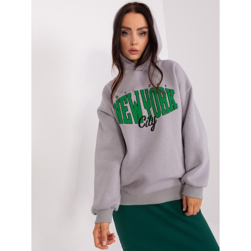 Női kapucnis pulóver HYNY szürke