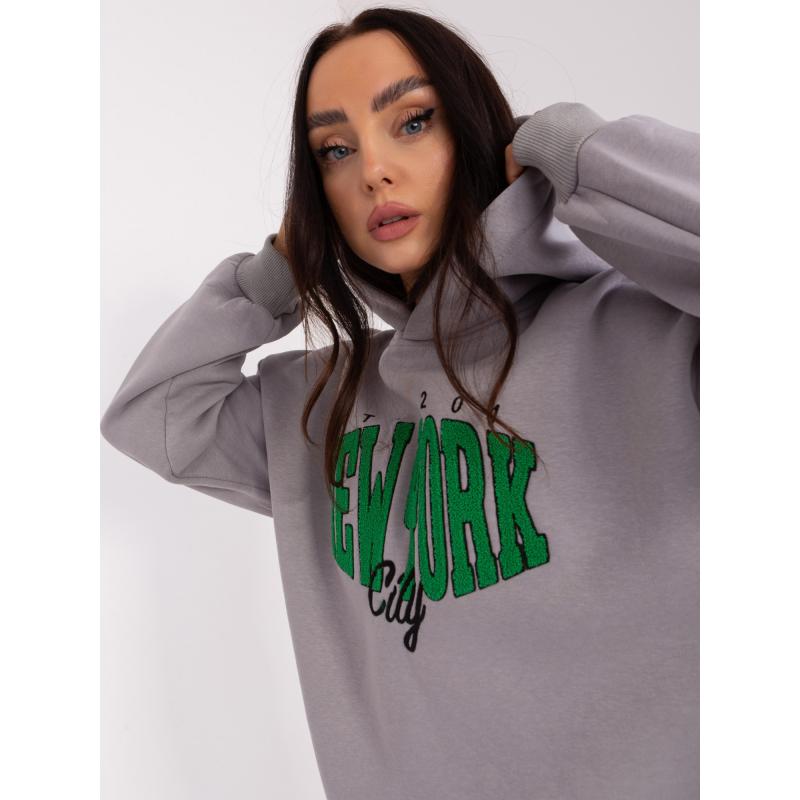 Női kapucnis pulóver HYNY szürke