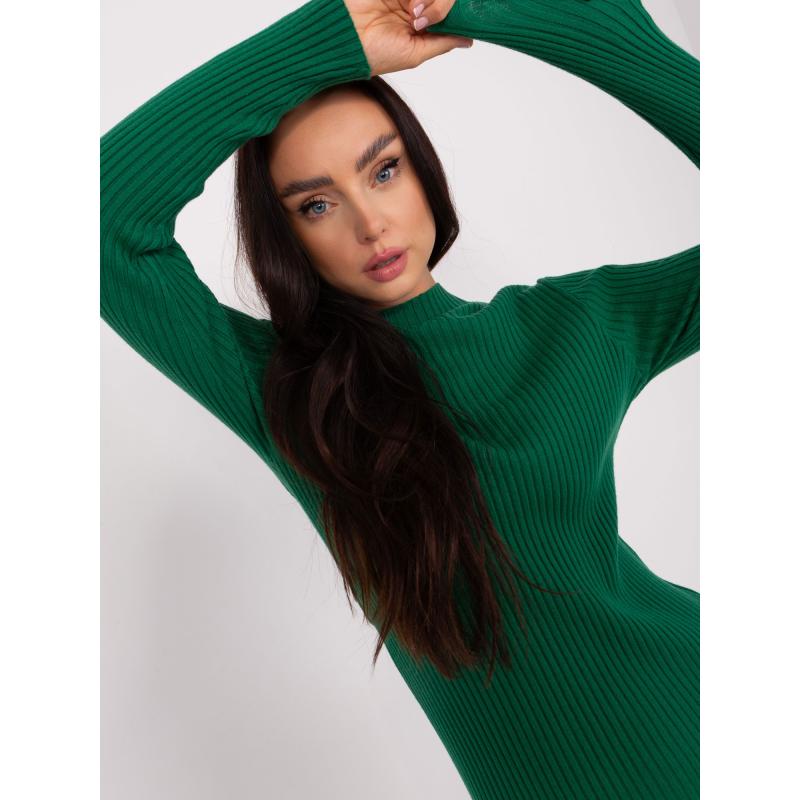 Dámské šaty z úpletu CLOE tmavě zelené