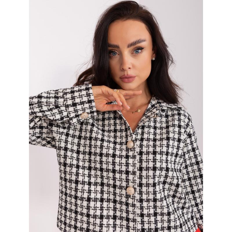 Dámská košile kostkovaná TALD černobílá  