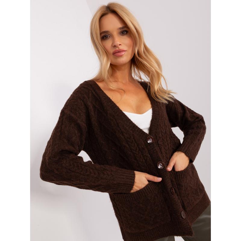 Női plus size pulóver NYE sötétbarna