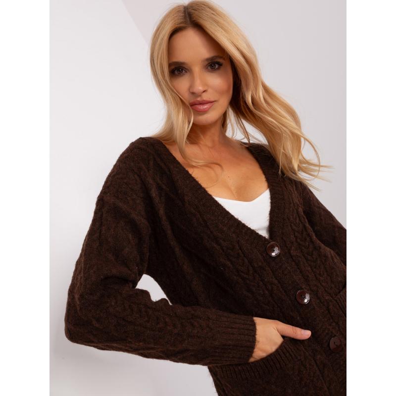 Női plus size pulóver NYE sötétbarna