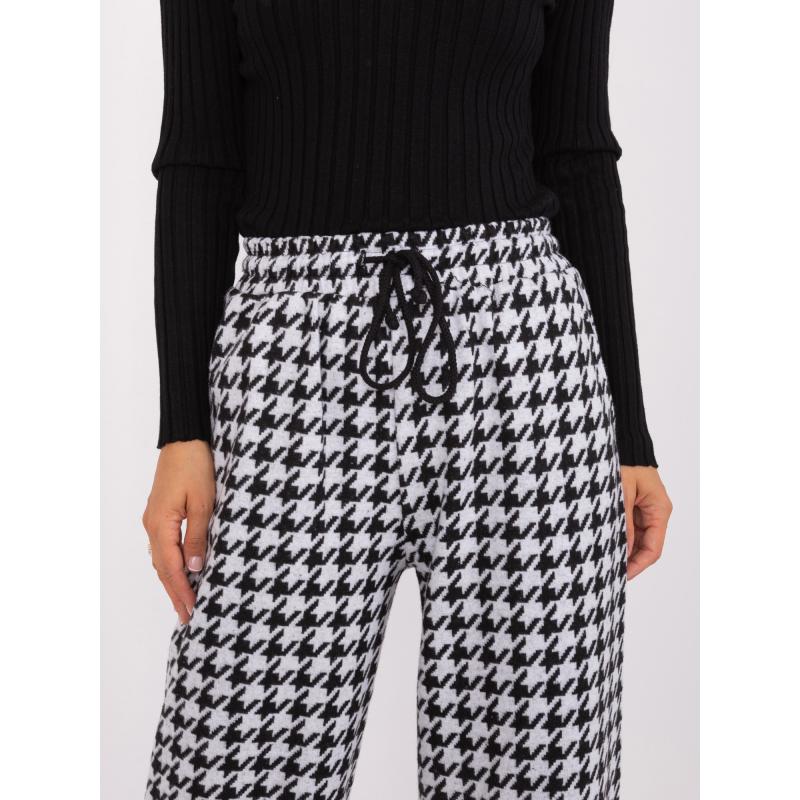 Dámské kalhoty vzorované látkové MORLOR černobílé 