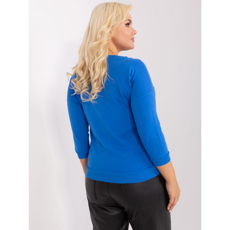 Dámská halenka plus size s nápisem DITA tmavě modrá  