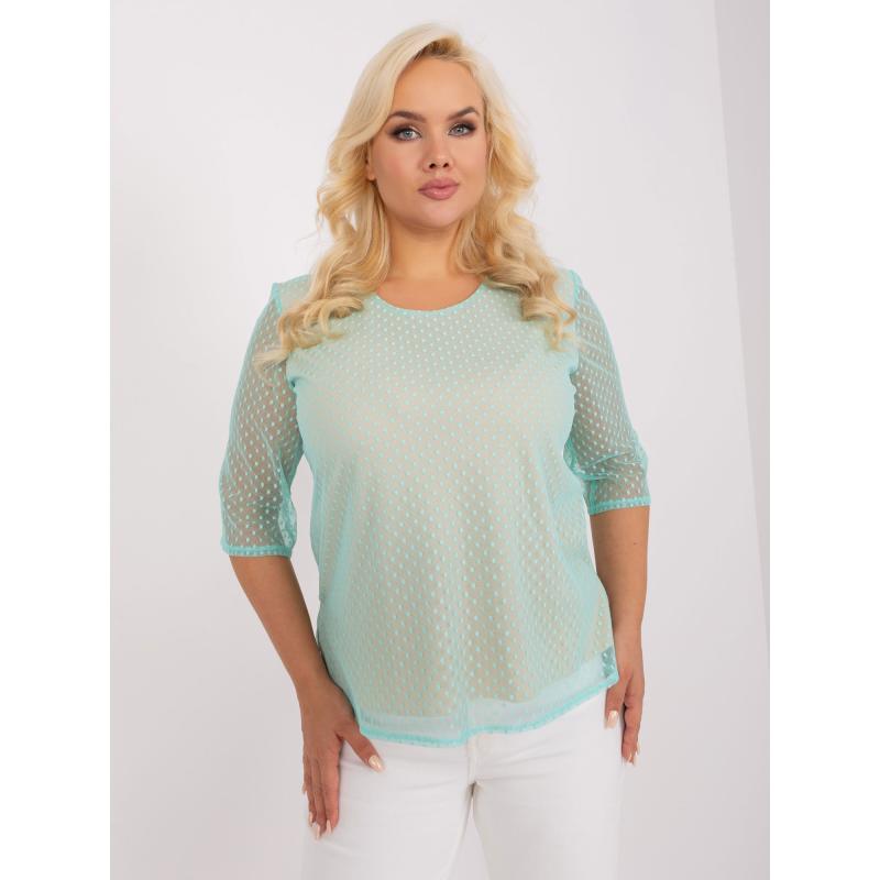 Dámská halenka plus size VITTA mátově zelená