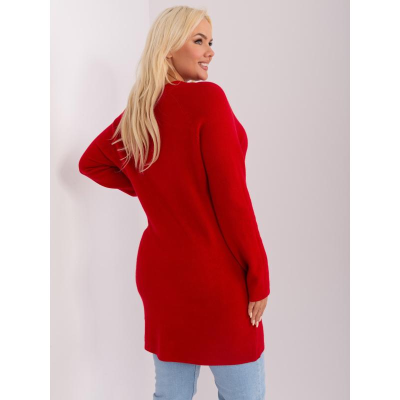 Dámský svetr s kapsami ME červený 