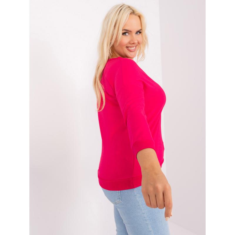 Dámská halenka plus size s výstřihem do V INGA červená