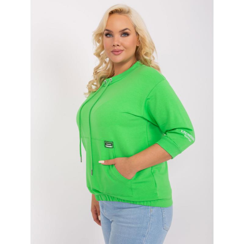 Dámská halenka plus size se zavazováním GOT světle zelená  