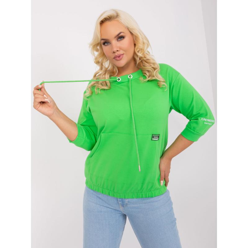 Dámská halenka plus size se zavazováním GOT světle zelená  