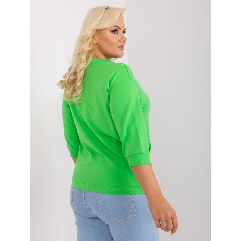 Dámská halenka plus size se zavazováním GOT světle zelená  