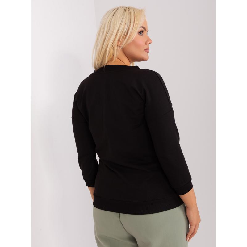 Dámska plus size blúzka BASIC čierna