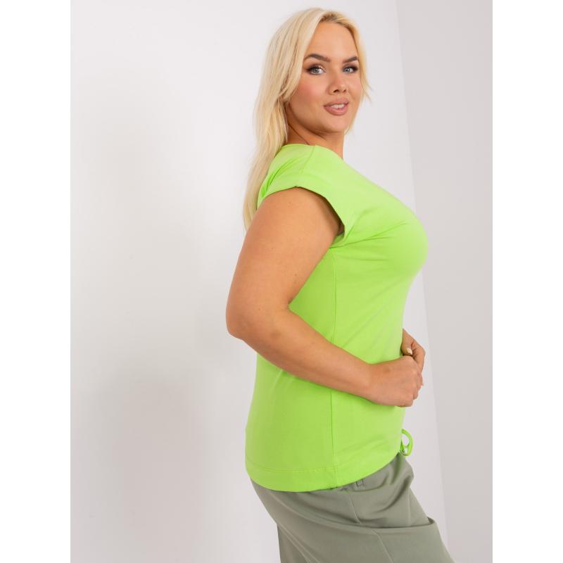 Dámská halenka plus size s vázáním ORODI světle zelená 