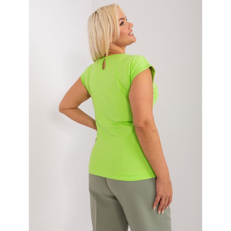 Dámská halenka plus size s vázáním ORODI světle zelená 