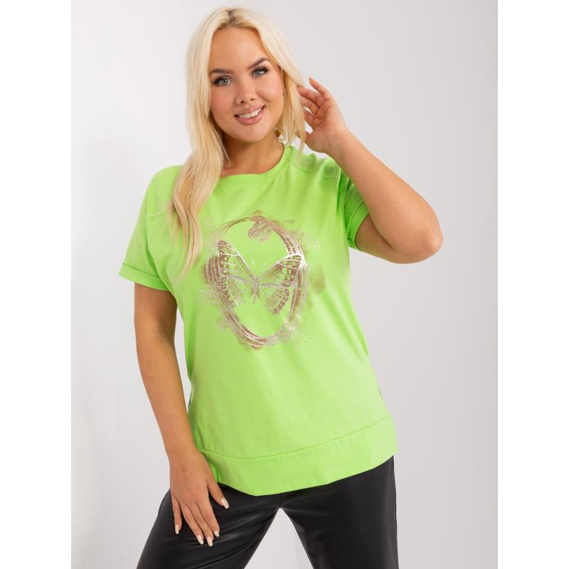 Dámská halenka plus size světle LERN zelená