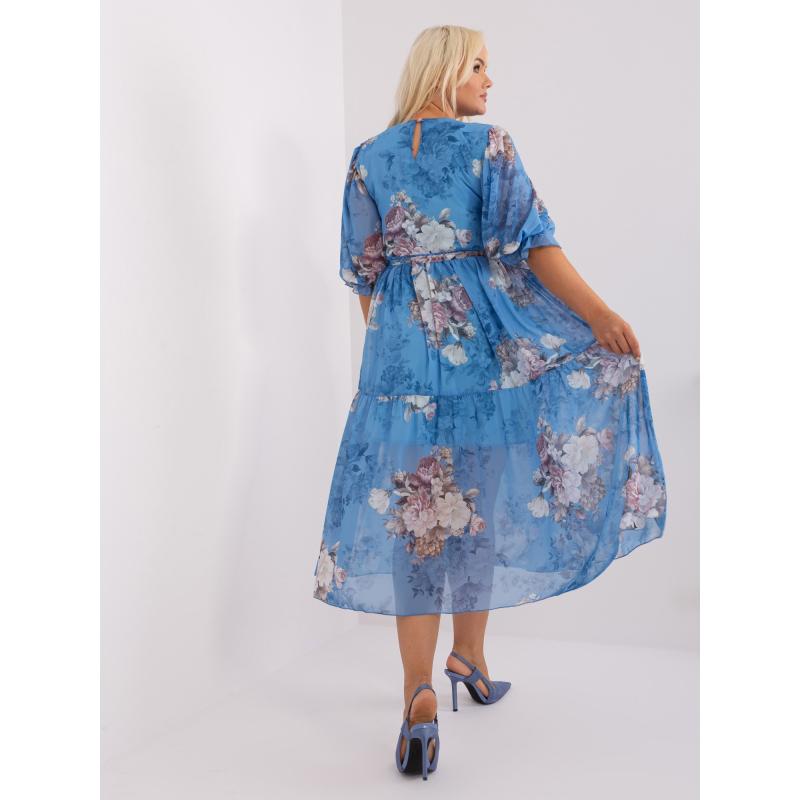 Dámské šaty vzorované THOUSA modré  