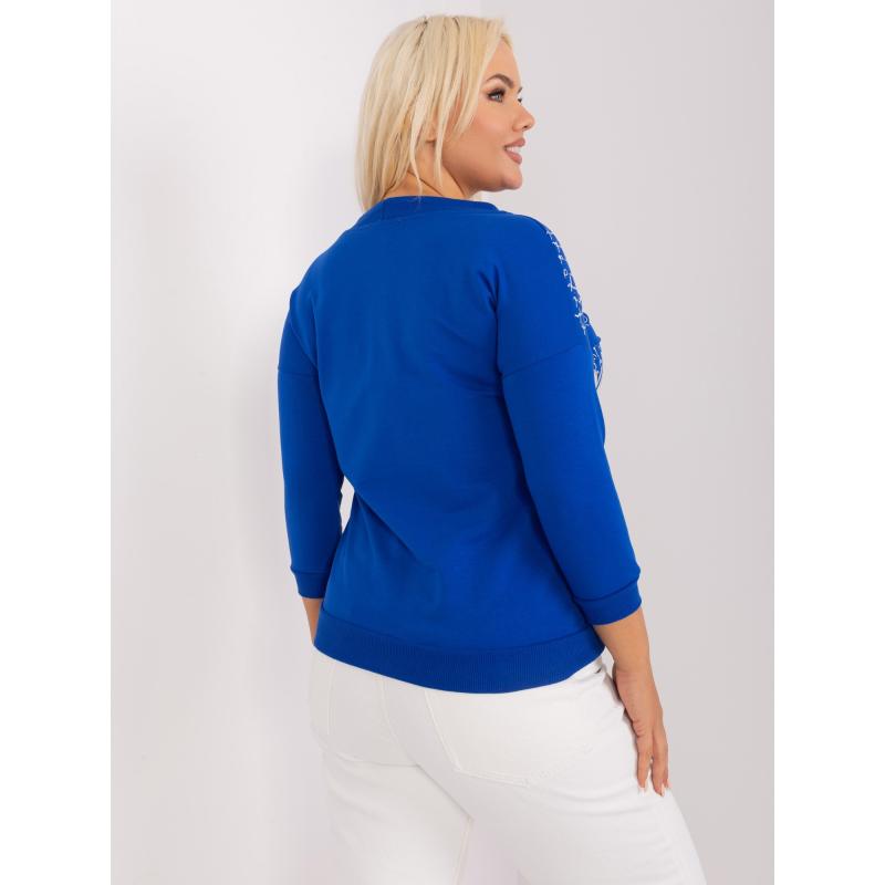 Dámská halenka plus size se vzorem ADARI kobaltová  