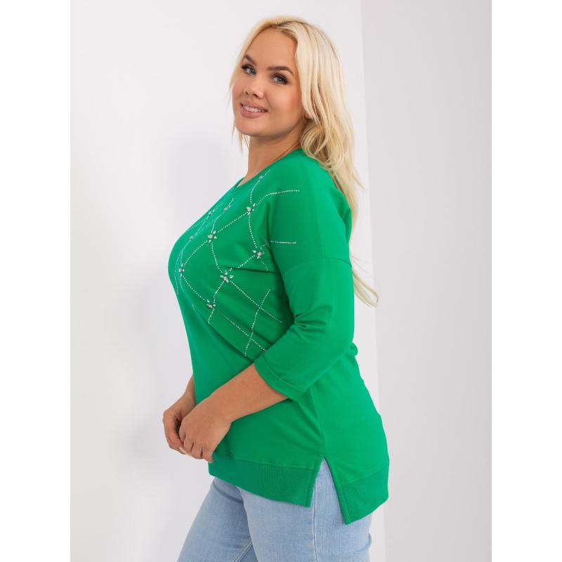 Dámská halenka plus size IRANO zelená   
