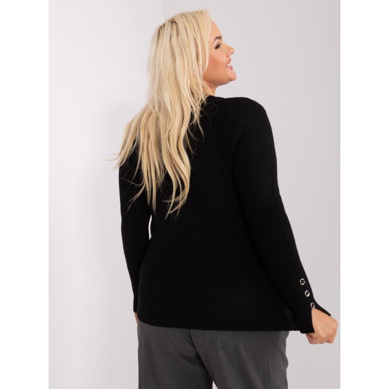 Dámský svetr s kulatým výstřihem GIM černý  