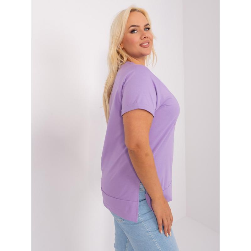 Női blúz applikációval és nyomtatással plus size QUA lila