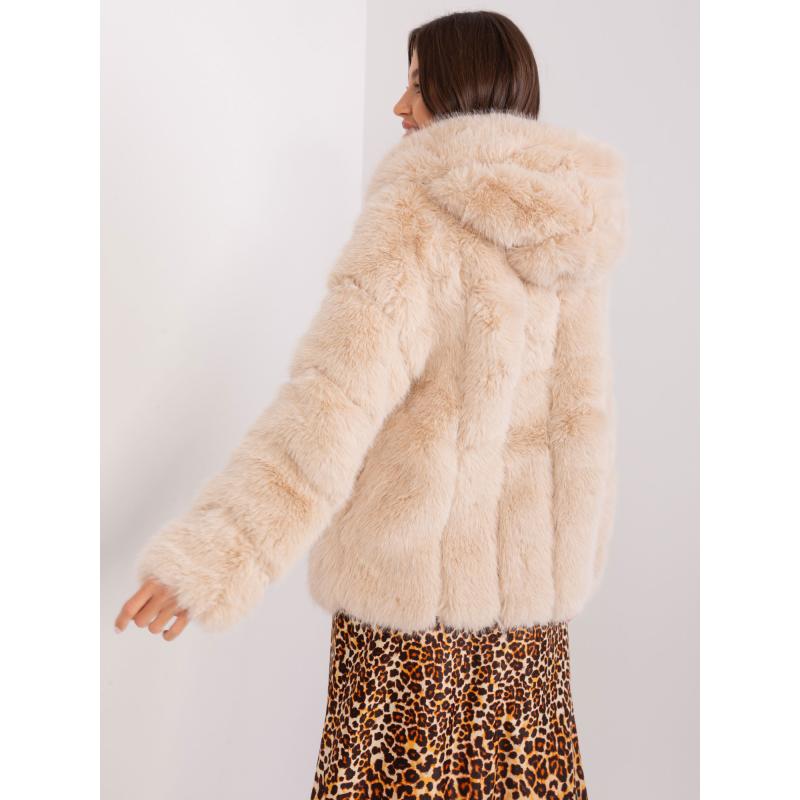 Dámská bunda s kožešinovou podšívkou OIGHTO béžová 