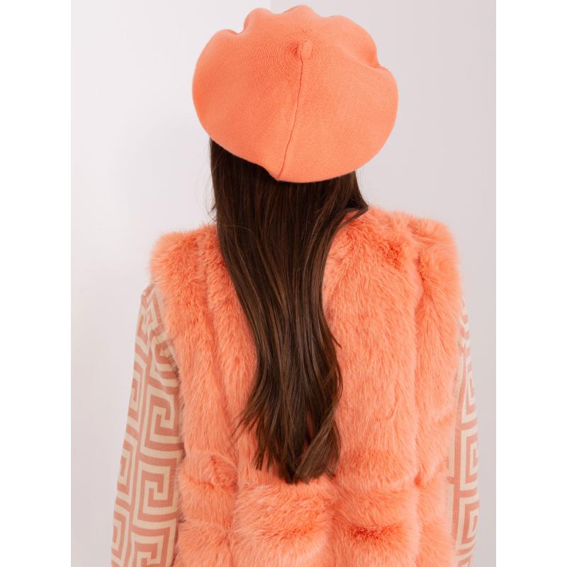 Dámský baret zimní VAYL broskvové barvy 