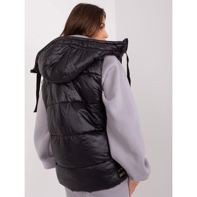 Női bélelt mellény SUBLEVEL fekete