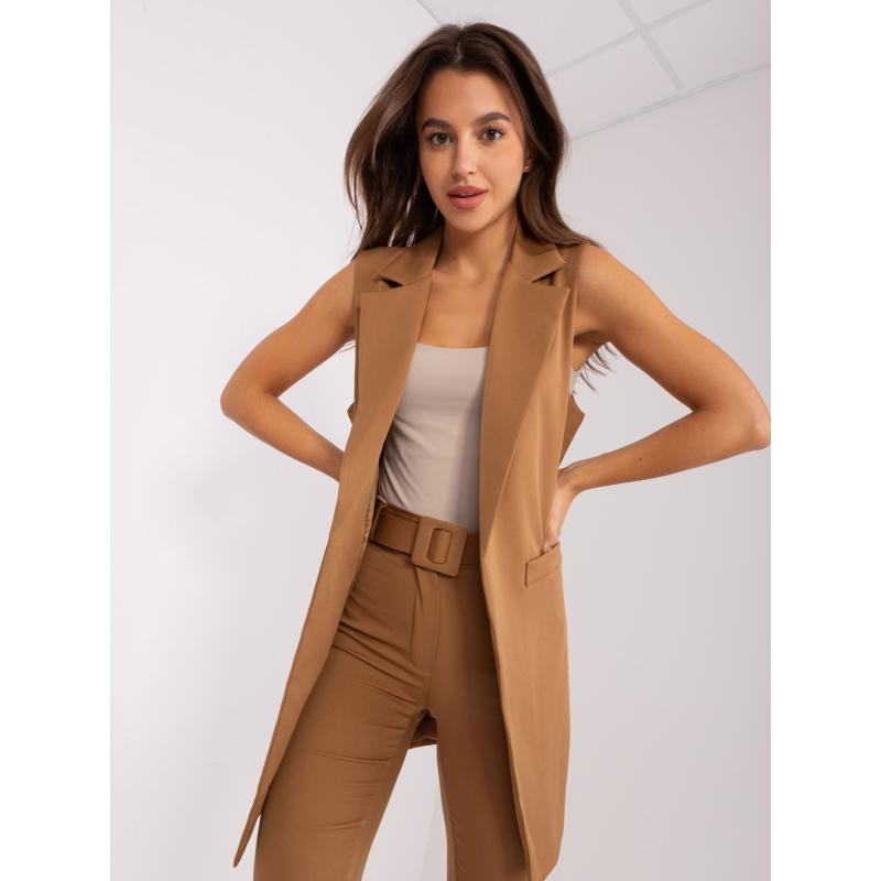 Dámský komplet s vestou WARN hnědý