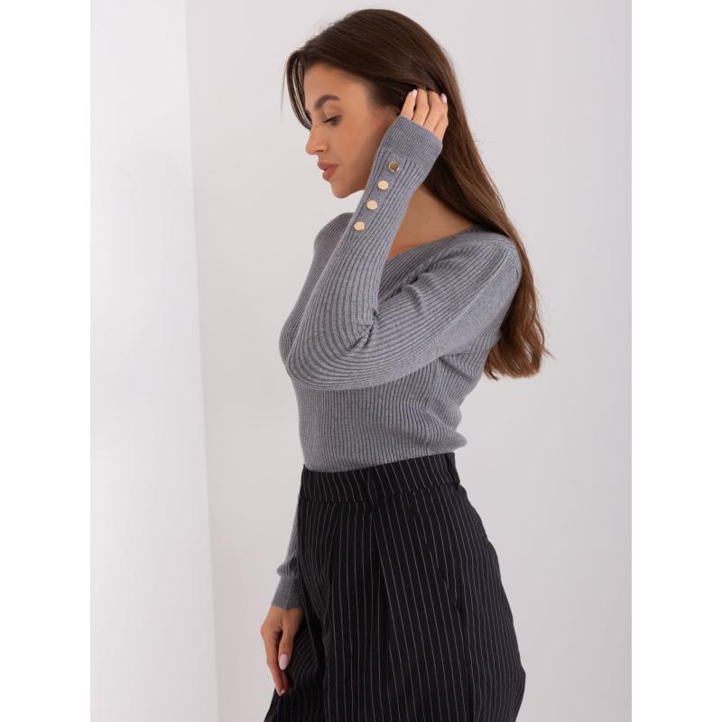 Női viszkóz pulóver LYRD sötétszürke