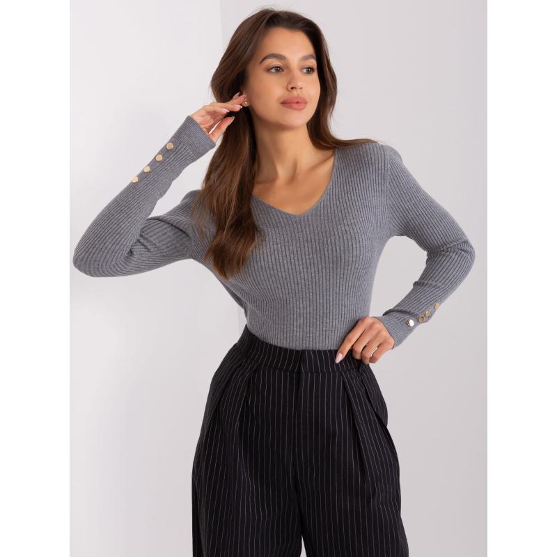 Női viszkóz pulóver LYRD sötétszürke