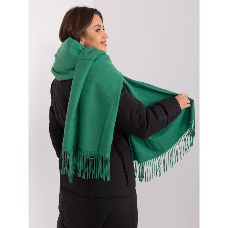 Női rojtos sál OIRI sötétzöld