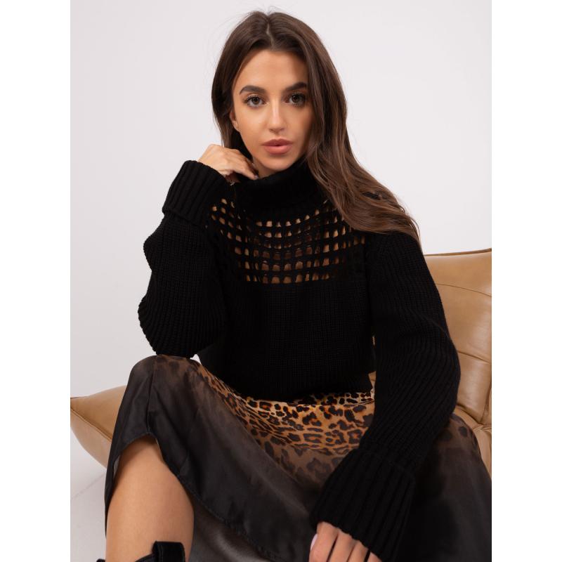 Dámský svetr s rolákem ASRA černý 
