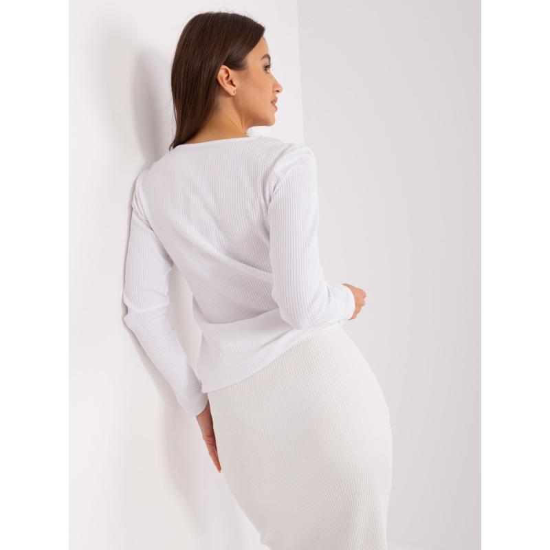 Dámská halenka s dlouhým rukávem a vypasovaným střihem FIT bílá 