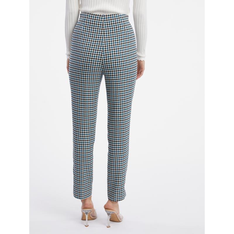 Fekete és kék női mintás nadrág