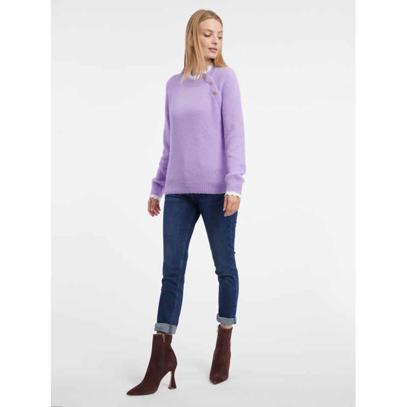 Světle fialový dámský svetr