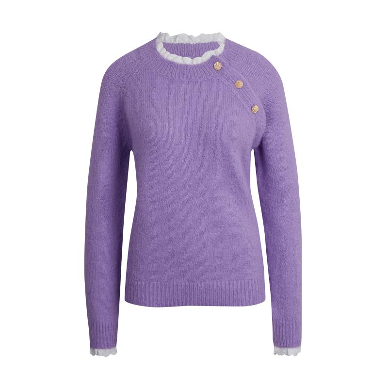Světle fialový dámský svetr