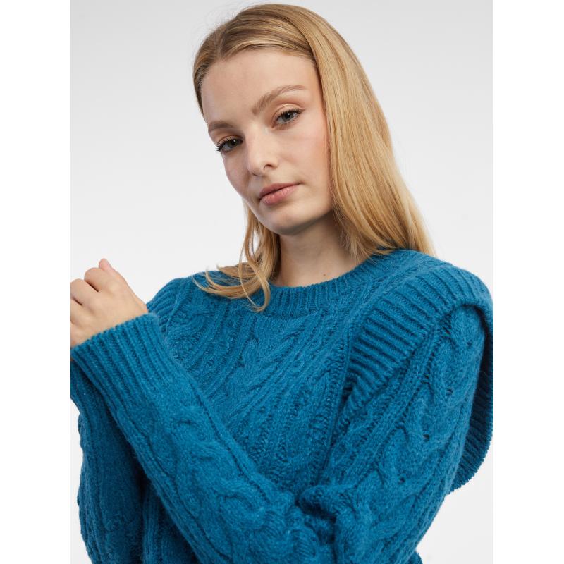 Modrý dámsky sveter