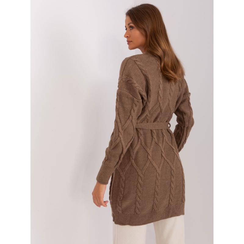 Dámský svetr pruhovaný OWARA hnědý 