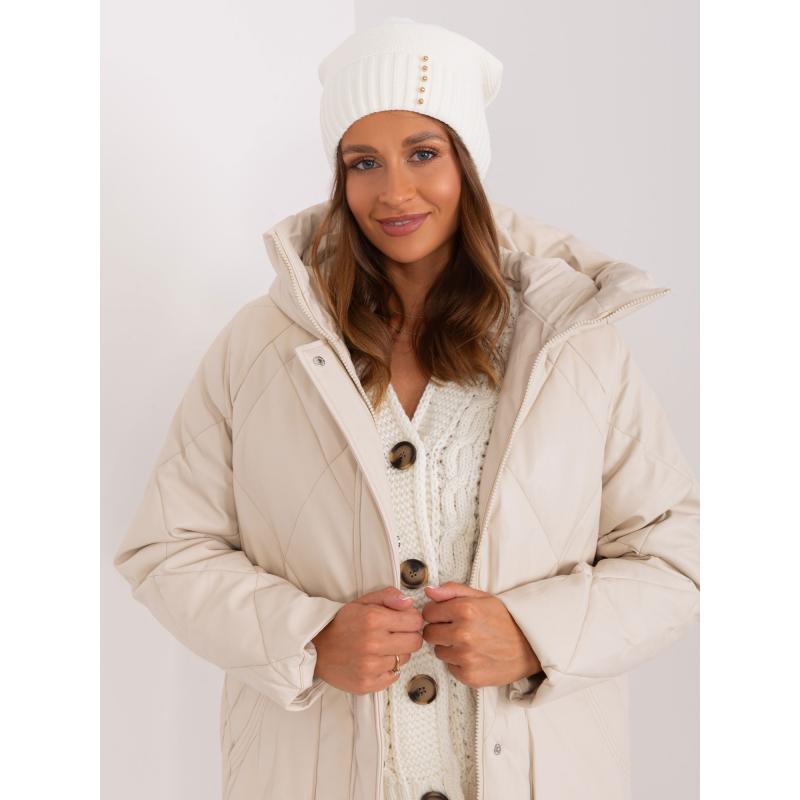 Dámská čepice RUE PARIS ecru 