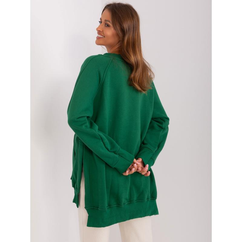 Dámská mikina s kapucí QUERT tmavě zelená