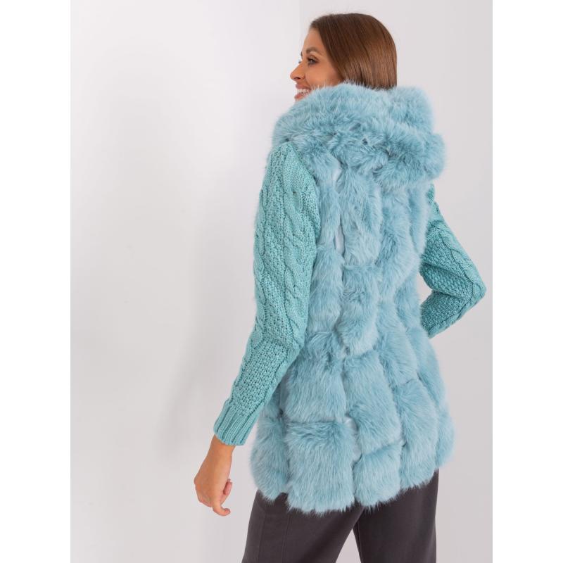 Dámská vesta s kapucí WIRA mátová