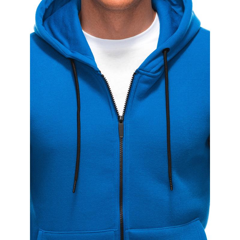 Pánská mikina s kapucí B1211 modrá