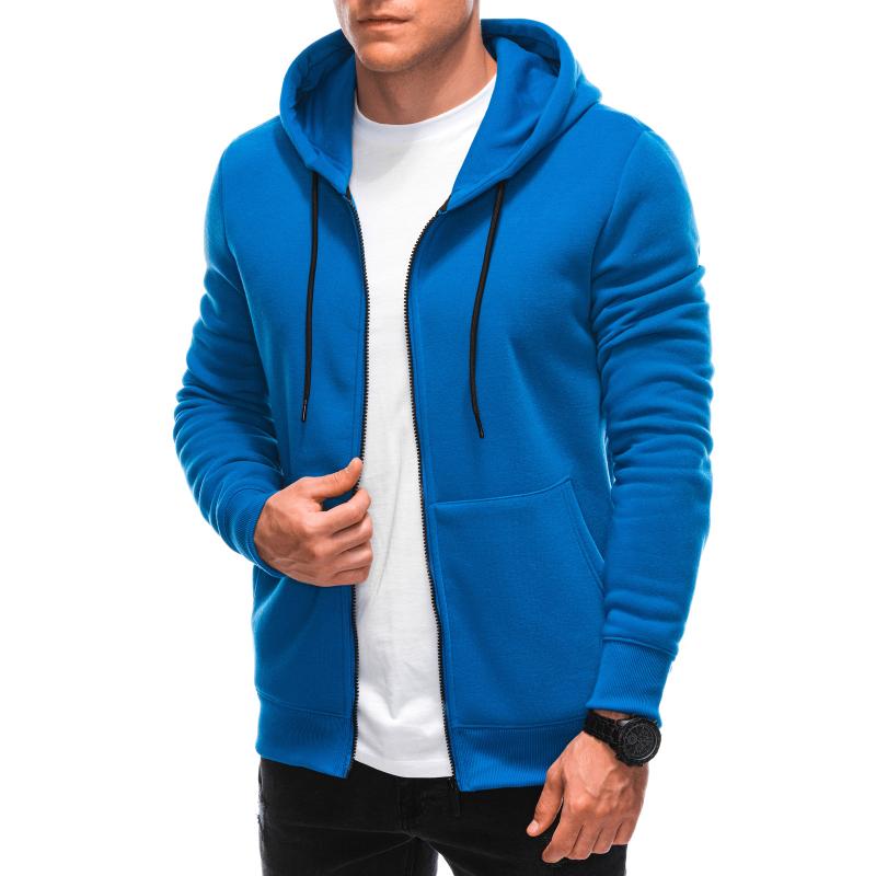 Pánská mikina s kapucí B1211 modrá