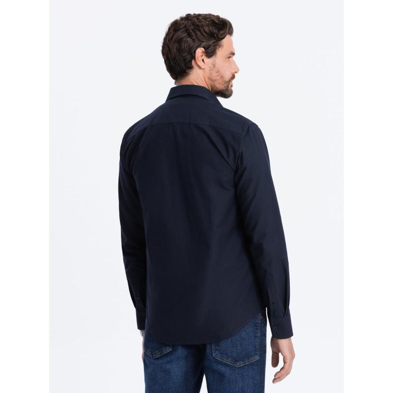 Pánske tričko Oxford REGULAR V5 OM-SHOS-0108 tmavomodré