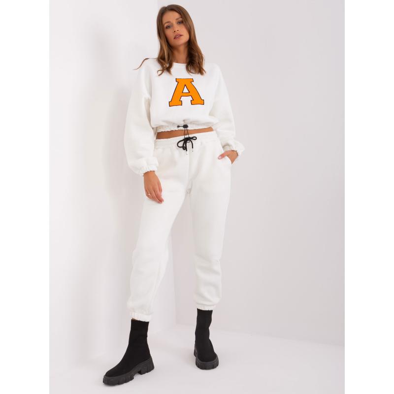 Női tréningruha LINN ekrü-fluoro narancssárga