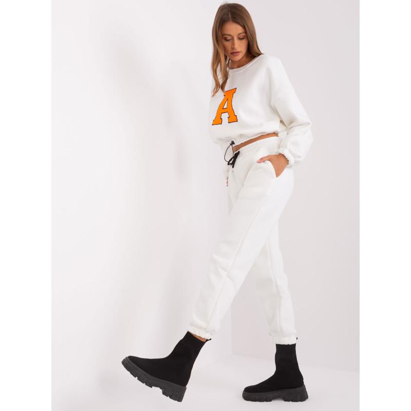 Női tréningruha LINN ekrü-fluoro narancssárga