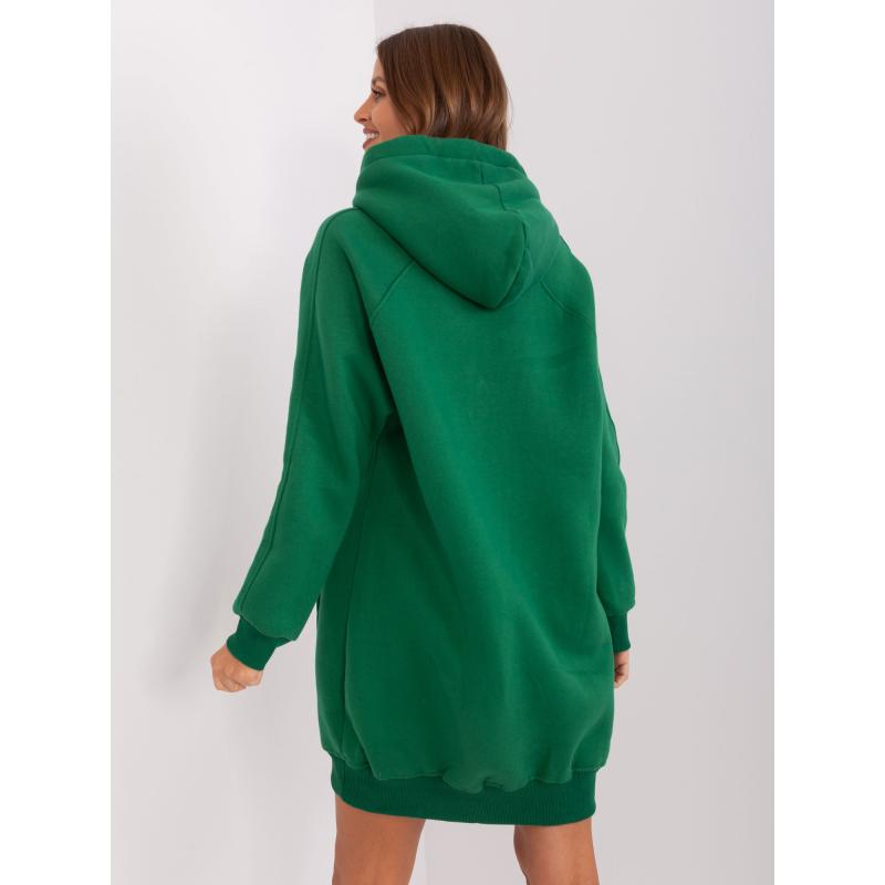Dámská mikina s klokankou a kapucí HINR tmavě zelená 