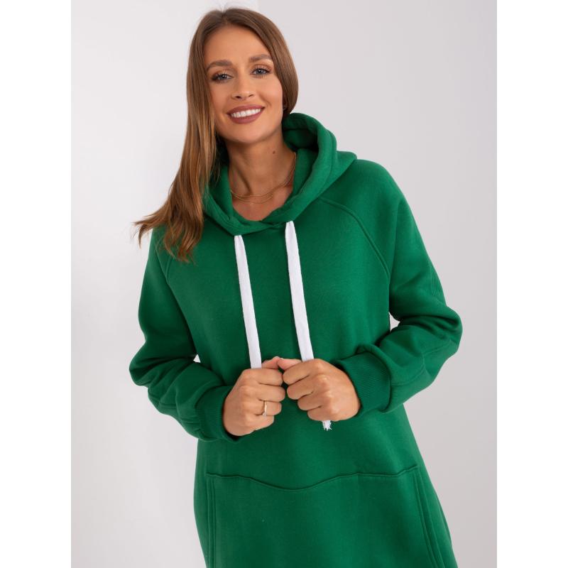 Dámská mikina s klokankou a kapucí HINR tmavě zelená 