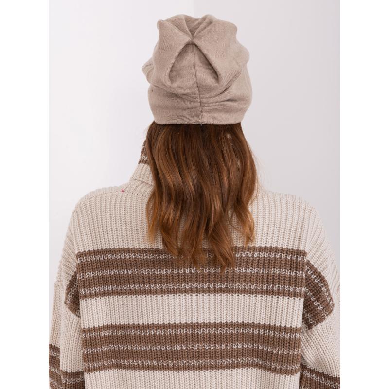 Dámska čiapka CAE tmavobéžová